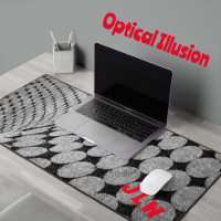 Modern Optical Illusion Monochromatic Grey Black