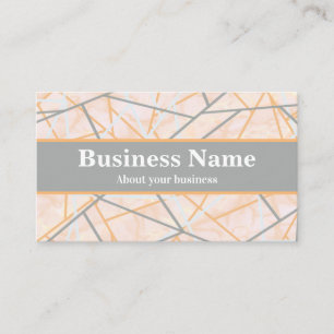 Modern Orange and Black Abstract Business Card