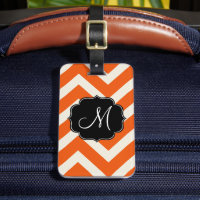 Modern Orange and White Chevron Stripes