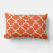 Modern Orange and White Moroccan Quatrefoil