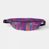 Modern Orange Blue Purple Tie Dye Name Custom