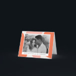 Modern Orange & Blush Abstract Shapes Photo Holiday Card<br><div class="desc">Modern holiday design featuring your chosen horizontal photo framed by painted abstract shapes in orange and blush with a cream colored background. Personalize the abstract holiday card by adding a custom greeting and your name(s). The inside of the card features an orange brush stroke background at the top with your...</div>