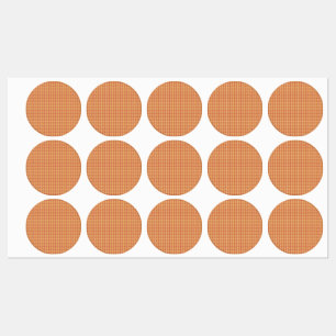 Modern Orange Circle Packaging Labels