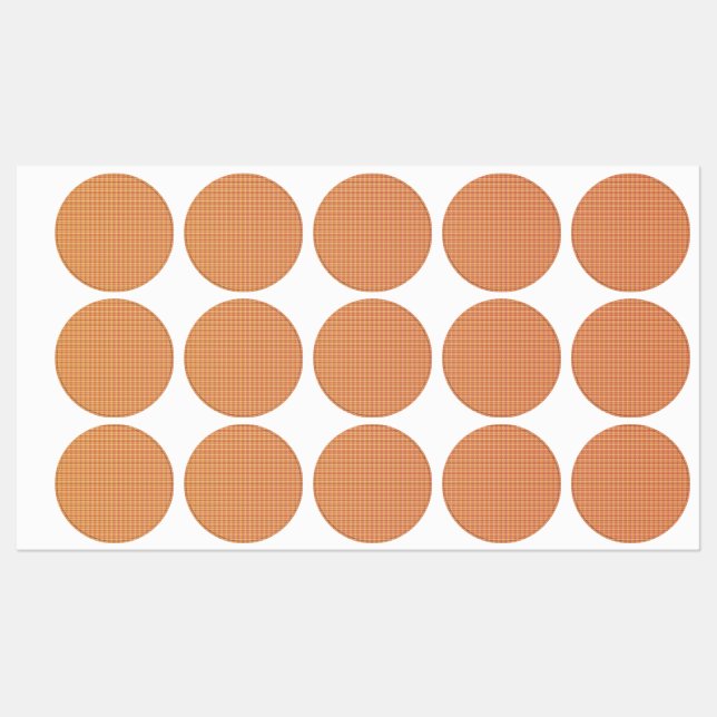 Modern Orange Circle Packaging Labels (Sheet)