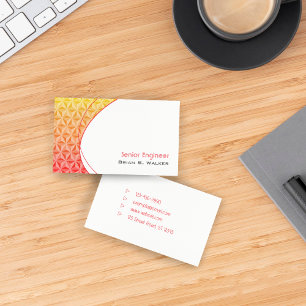 Modern Orange Gradient Simple Business Card