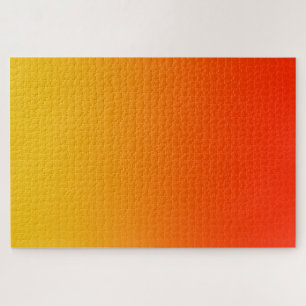 Modern orange gradient Watercolor Rainbow Jigsaw Puzzle