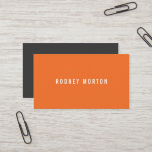 Modern orange grey simple generic professional business card