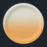 Modern Orange & Ivory Gradient Ombre     Paper Plate<br><div class="desc">Dreamy delicate gradient ombre design in pastel aesthetic light magical Sweet Orange & Ivory colours. Soft gradient colour transition. Sweet Orange & Ivory gradient home decor,  White Orange & Ivory gradient ombre home decor theme design.</div>