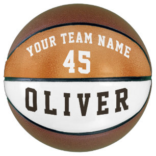 Modern Orange Metallic Team Name Number Basketball