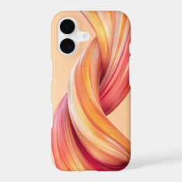 Modern Orange Peach Fluid Abstract
