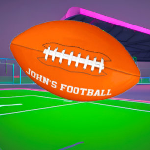 Modern Orange Personalised Kid's Football