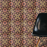 Modern Orange Pink Black Mosaic Geometric Pattern Tile<br><div class="desc">Modern and vibrant decorative tile design featuring a seamless geometric pattern in orange,  pink and black.</div>