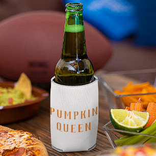 Modern Orange Pumpkin Queen Best Gift Can Cooler