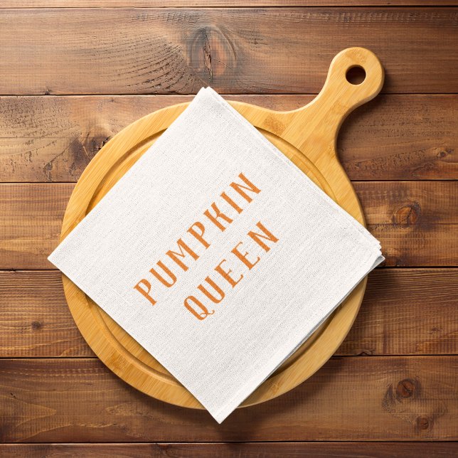 Modern Orange Pumpkin Queen Best Gift Tea Towel (Creator Uploaded)
