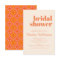 Modern Orange Retro Bold Typography Bridal Shower 