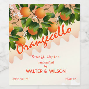 Modern Orangecello Orange Wine Label