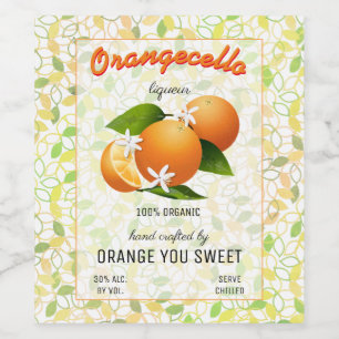 Modern Orangecello Tall Bottle Label