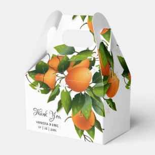 Modern Oranges Fruit   Wedding Favour Box