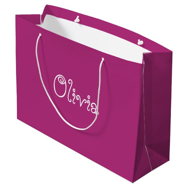 Modern Orchid Colour Baby Shower Gift Bag (Back Angled)