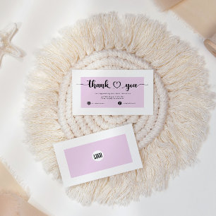 modern order blush business thank you card