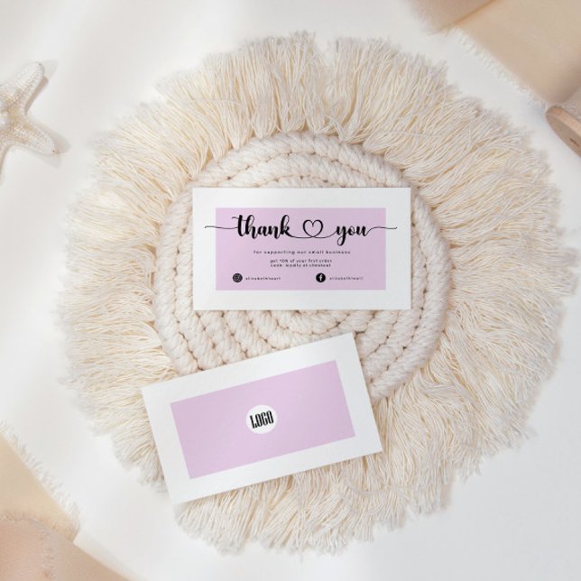modern order blush business thank you card (Creator Uploaded)
