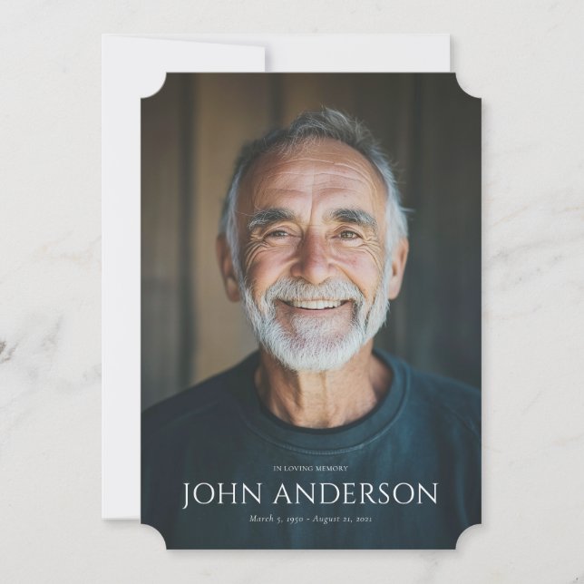 Modern Order of Service Memorial Program Invitation (Front)