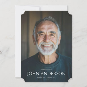 Modern Order of Service Memorial Program Invitation