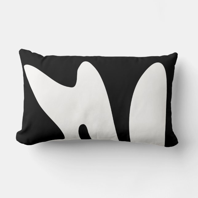Modern Organic Abstract Lumbar Cushion (Front)
