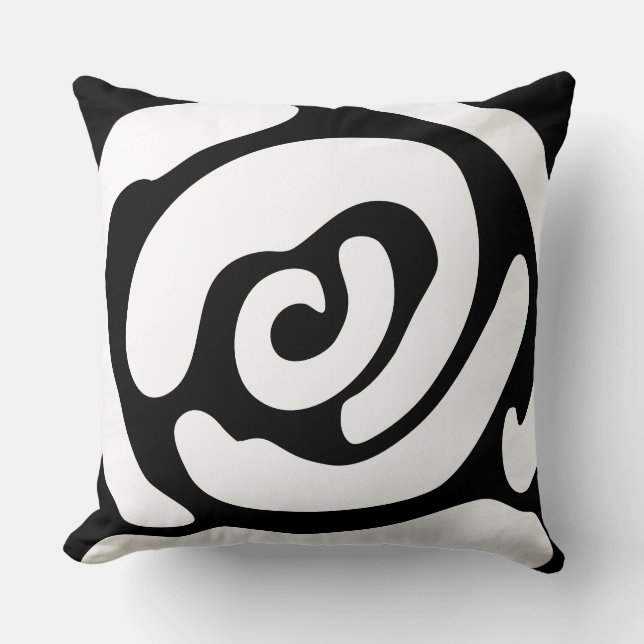 Modern Organic Abstract rose Cushion (Front)