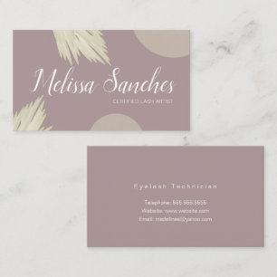 Modern Organic Pampas Shapes Natural Colours Business Card