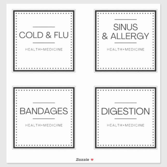 Modern Organisation Labels for Bath (Sheet)