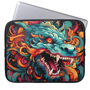 Modern Oriental Dragon Majesty Laptop Sleeve