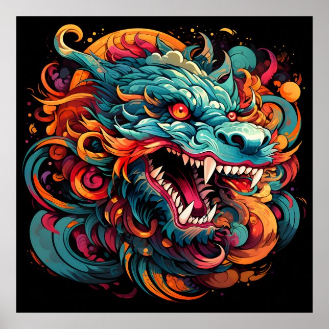 Modern Oriental Dragon Majesty Poster (Front)