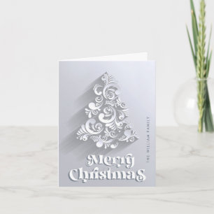 Modern Ornament Christmas Tree Greeting Holiday Card