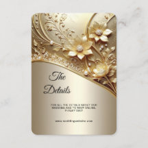 Modern Ornate Gold Floral with Pearls Detail