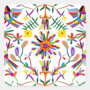 Modern Otomi Design II Square Sticker