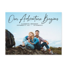 Modern Our Adventure Begins Photo Save The Date