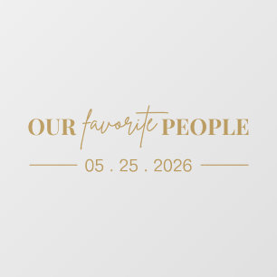 Modern Our Favourite People Wedding Mirror Decal