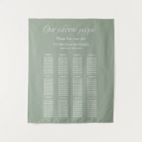Modern "Our Favourite People" Wedding Seating Char