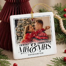 Modern Our First Christmas MR & Mrs Married Photo