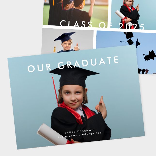 Modern OUR GRADUATE 5 photo Announcement (Creator Uploaded)