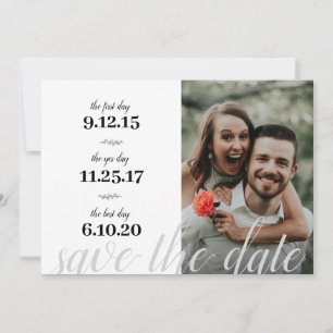 Modern Our Story Favourite Dates 2 Photo Save The Date