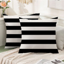 Modern Outdoor Decor Black & White Classic Striped