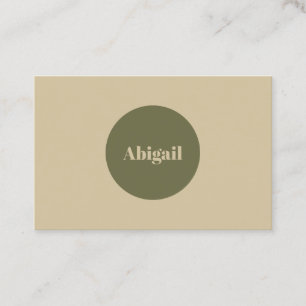Modern Ovale Olive Branch Business Card