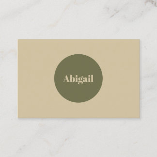 Modern Ovale Olive Branch Business Card