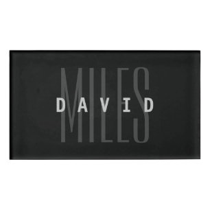 Modern Overlapping Name & Surname Tag