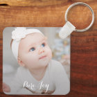 Modern Overlay Personalised Photo Keychain