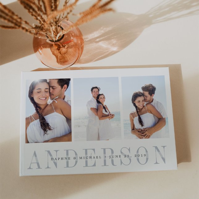 Modern Overlay | Three Photo Wedding Guest Book (Creator Uploaded)