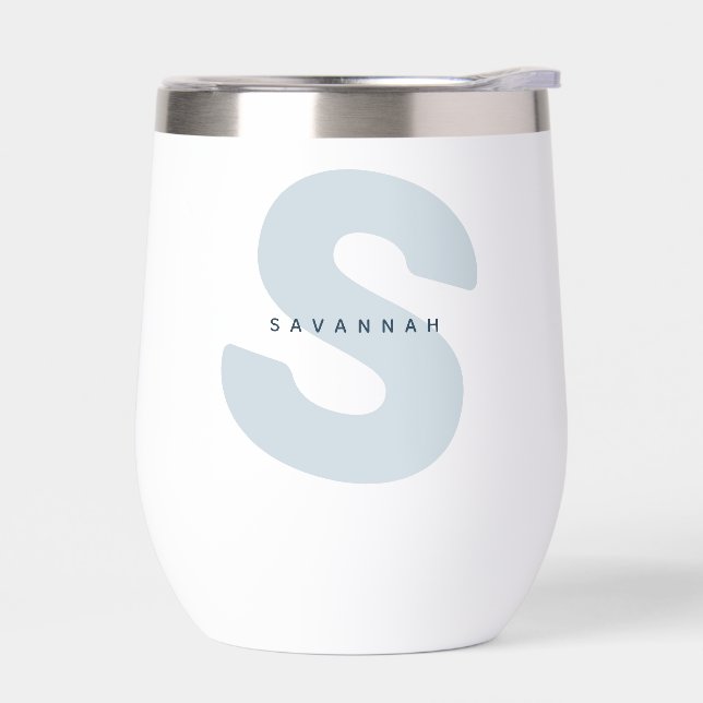 Modern Oversized Monogrammed Initial & Name (Left)