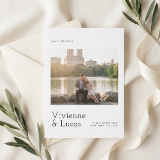Modern Oversized Names Photo Wedding Save The Date